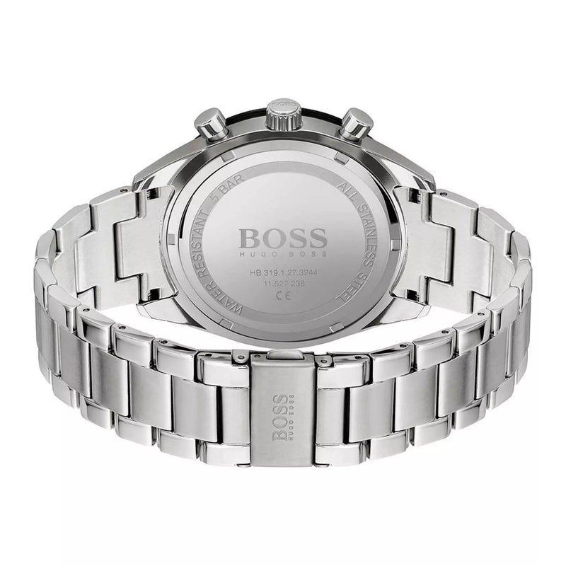 Hugo Boss Santiago 1513862 analog herrklocka med svart urtavla och armband i rostfritt stål