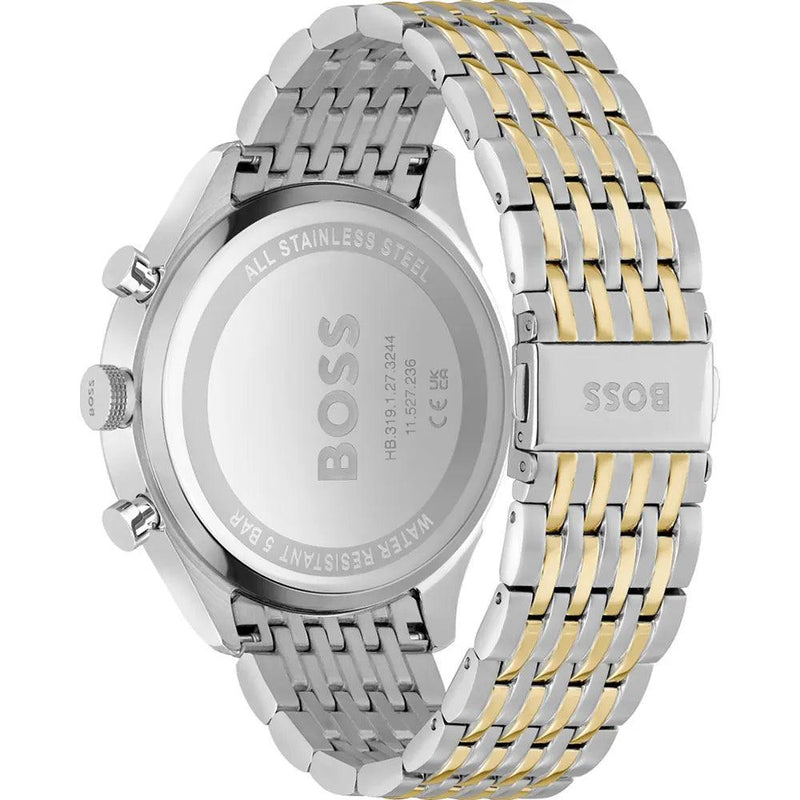 Hugo Boss 1514081 analog herrklocka med grön urtavla och armband i rostfritt stål