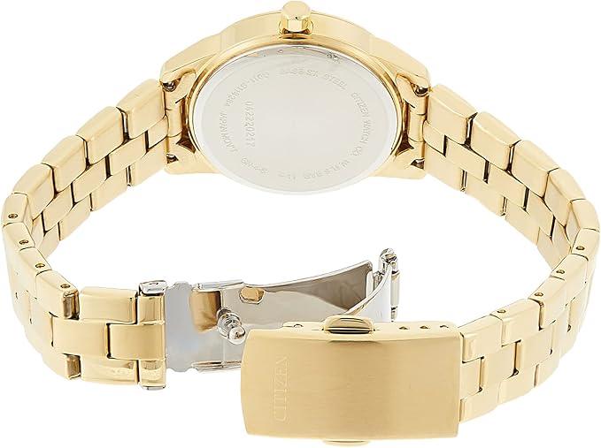 Citizen Elegance EU6072-56D analog damklocka med vit urtavla och armband i rostfritt stål