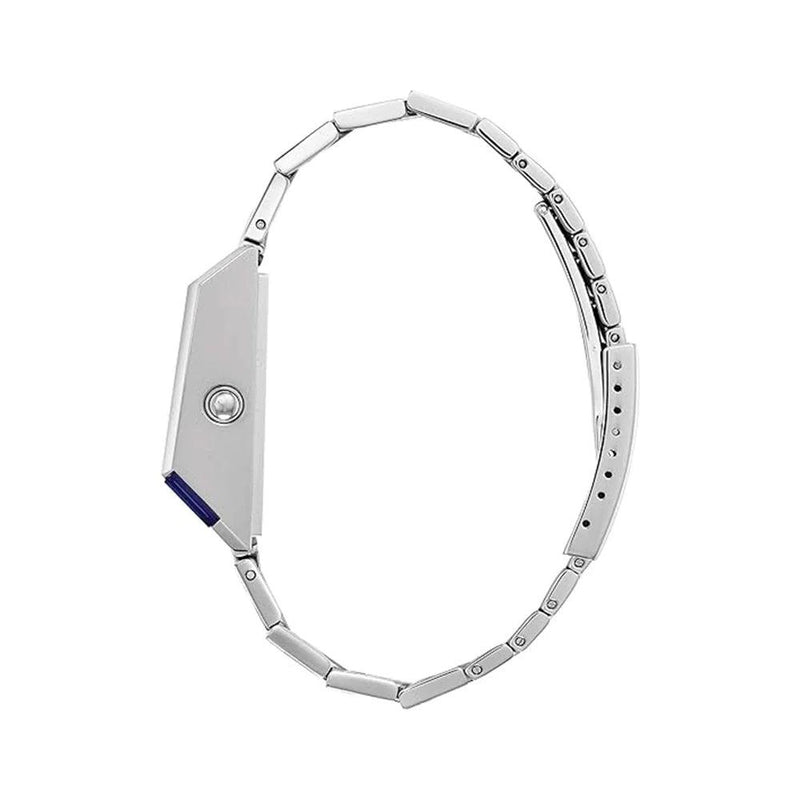 Bulova Computron 96C139 digital herrklocka med blå urtavla och armband i rostfritt stål