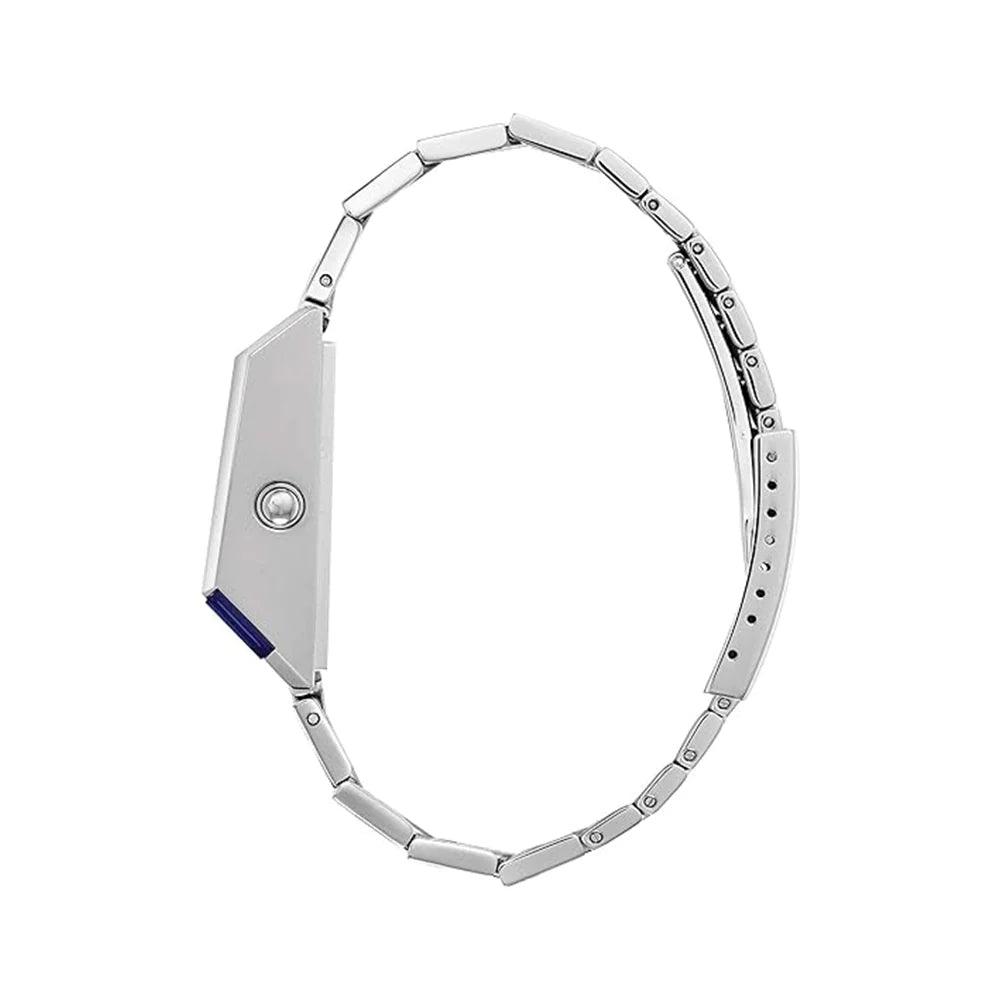 Bulova Computron 96C139 digital herrklocka med blå urtavla och armband i rostfritt stål