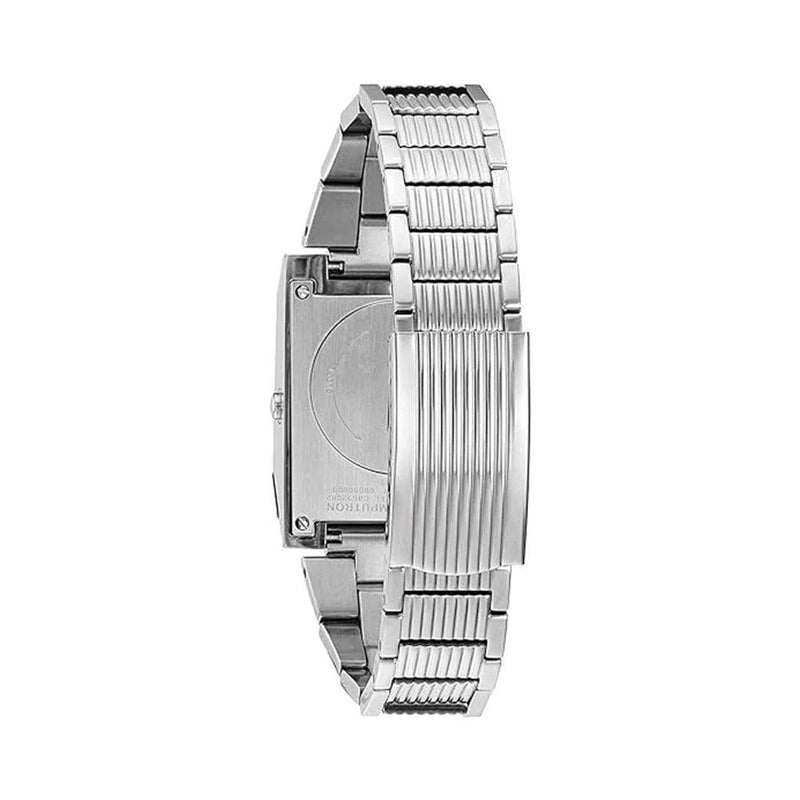 Bulova Computron 96C139 digital herrklocka med blå urtavla och armband i rostfritt stål