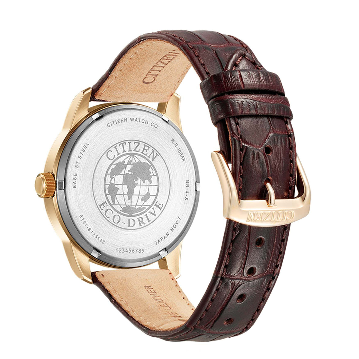 Citizen Eco-Drive Classic BM8553-16AE analog herrklocka med vit urtavla och armband i läder
