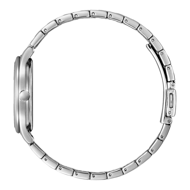 Citizen EM0500-73L analog damklocka med blå urtavla och armband i rostfritt stål