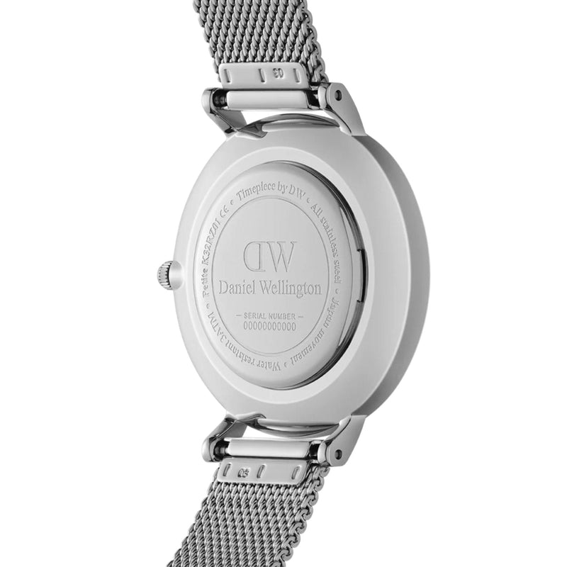 Daniel Wellington Petite Lumine DW00100593 analog damklocka med svart urtavla och armband i rostfritt stål