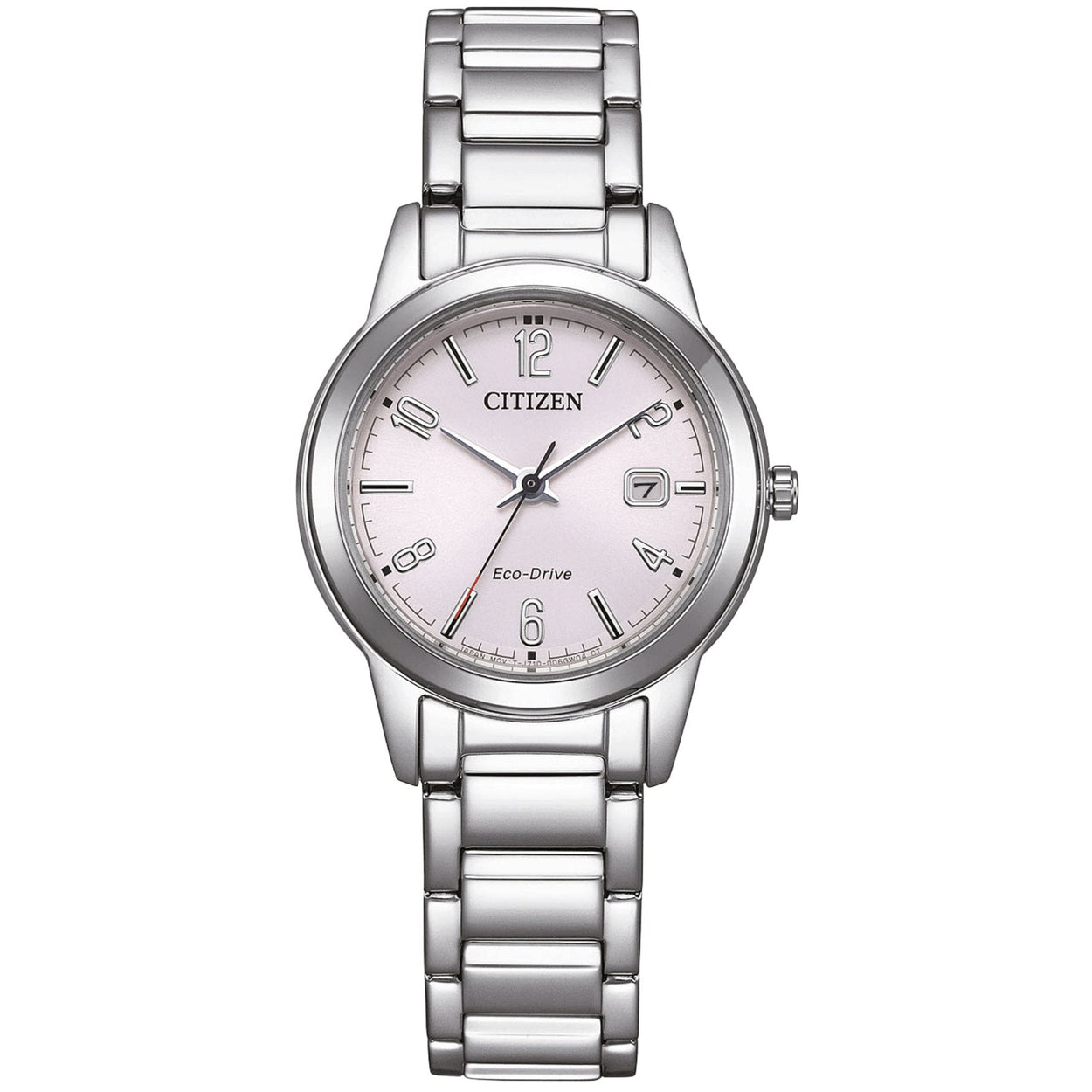 Citizen Elegance Eco Drive FE1241-71Z analog damklocka med rosa urtavla och armband i rostfritt stål