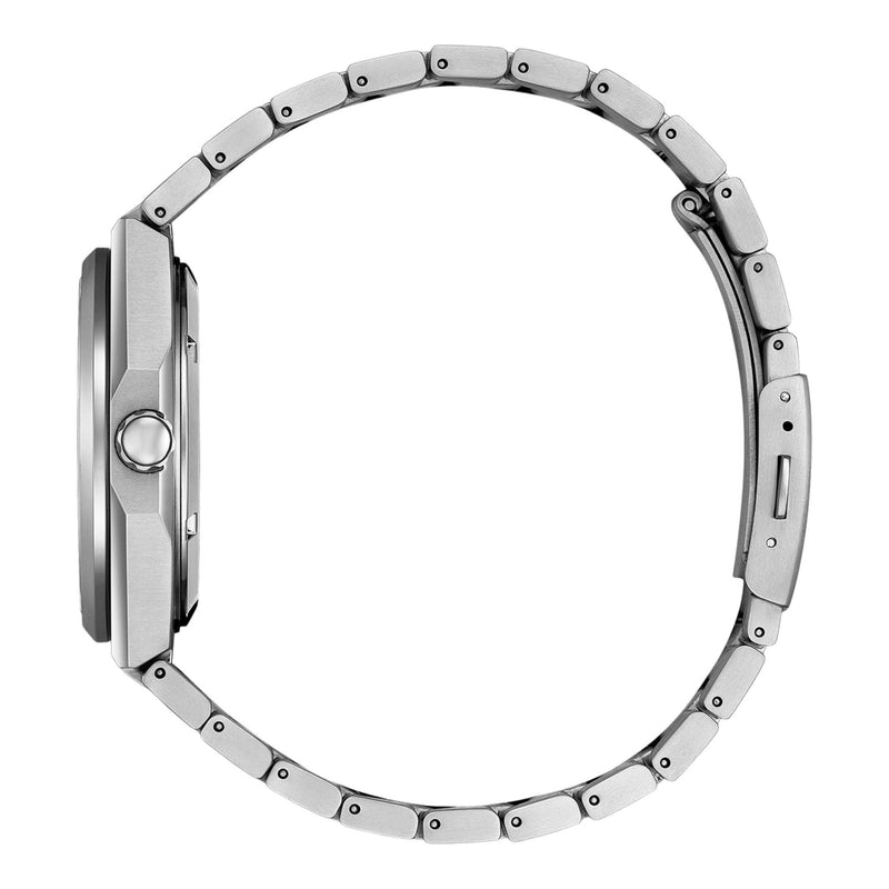 Citizen Super Titanium automatisk NJ0180-80M analog herrklocka med blå urtavla och armband i titan