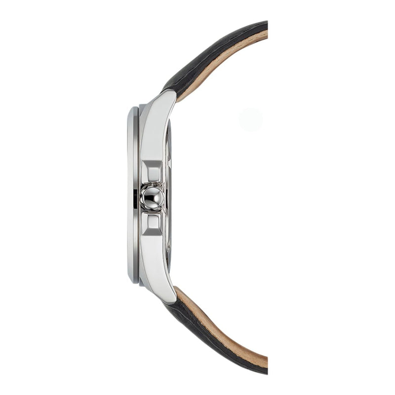 Citizen Eco-Drive BM7108-14E analog herrklocka med svart urtavla och armband i läder