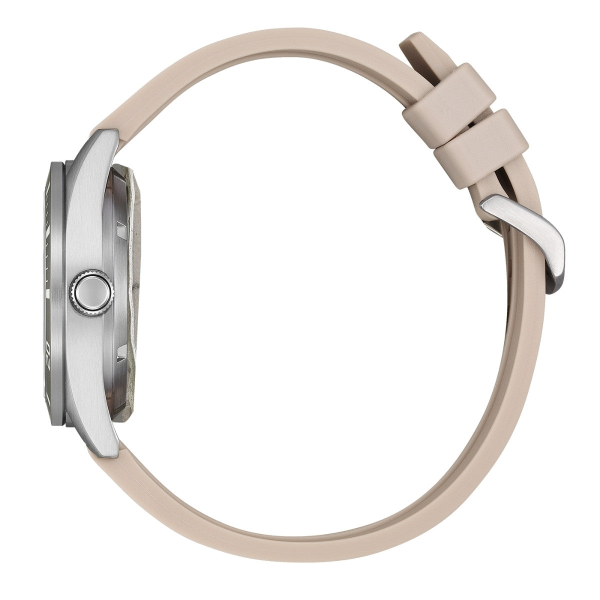 Citizen Automatic Damklocka NJ0229-07A analog damklocka med vit urtavla och armband i resin