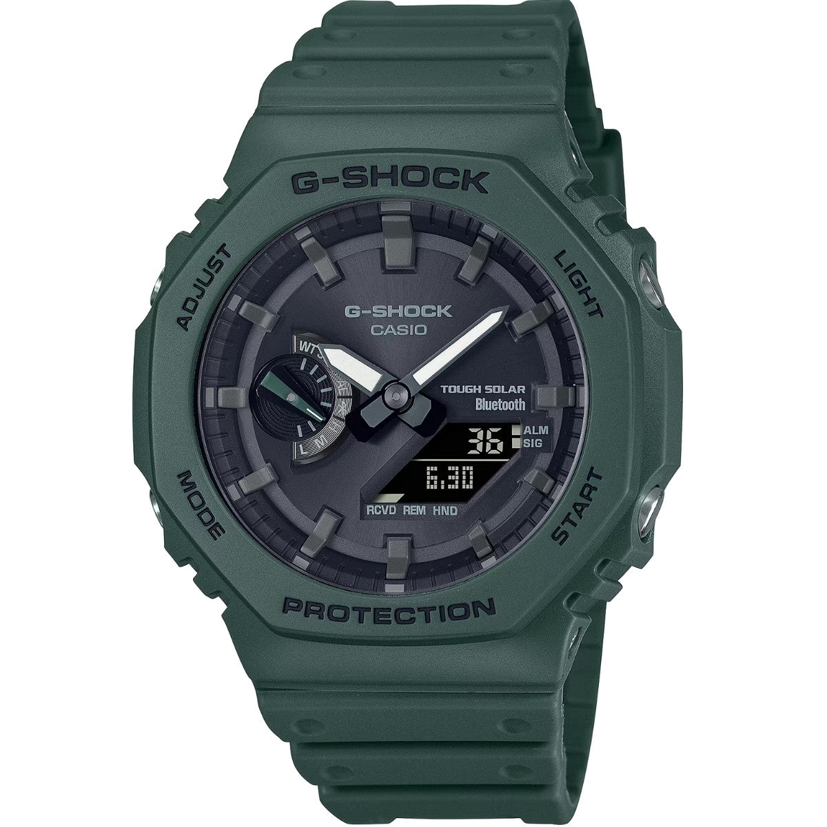 Casio G-Shock GA-B2100-3AER analog herrklocka med svart urtavla och armband i gummi