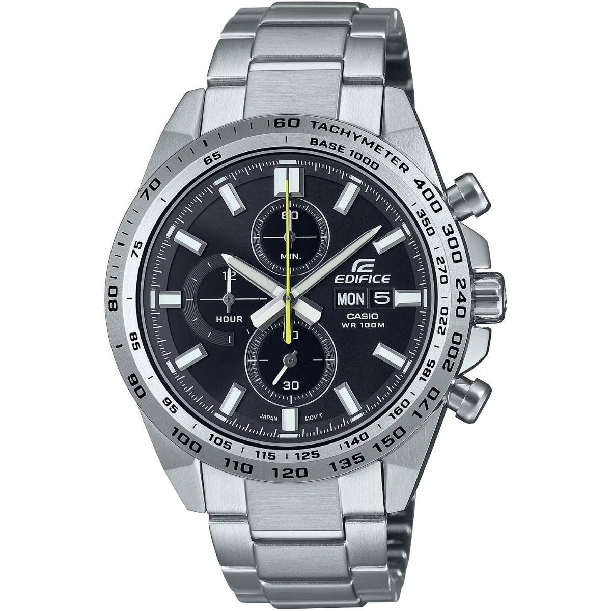 Casio Edifice EFR-574D-1AVUEF analog herrklocka med svart urtavla och armband i rostfritt stål