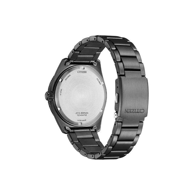 Citizen Eco Drive AW1765-88X analog herrklocka med orange urtavla och armband i rostfritt stål