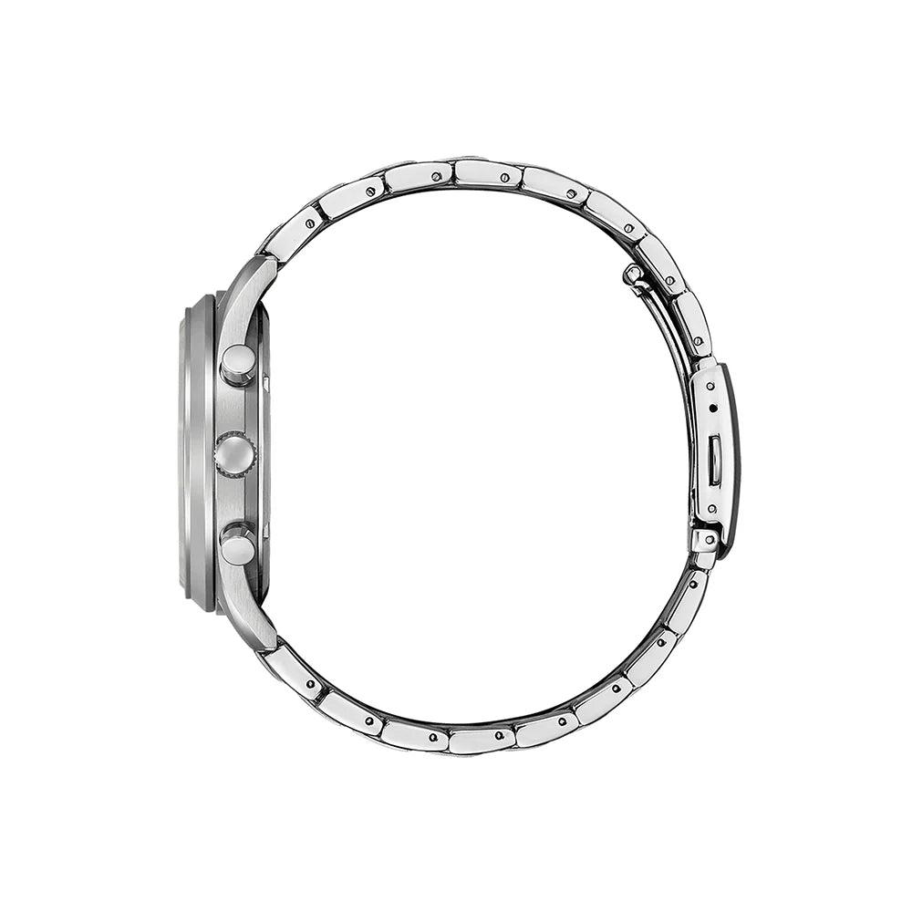 Citizen Eco Drive Chronograph CA7028-81E analog herrklocka med svart urtavla och armband i rostfritt stål
