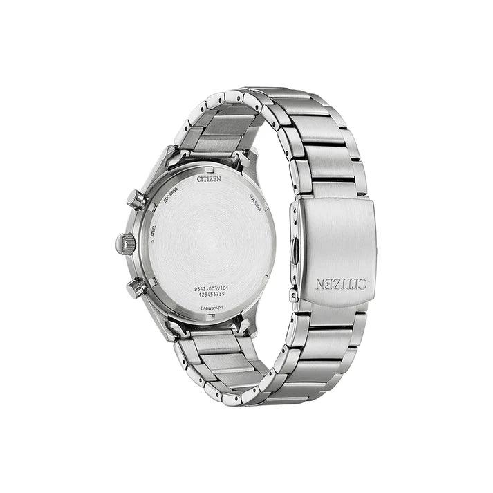 Citizen Eco Drive Ø43mm CA7028-81L analog herrklocka med mörk blå urtavla och armband i rostfritt stål