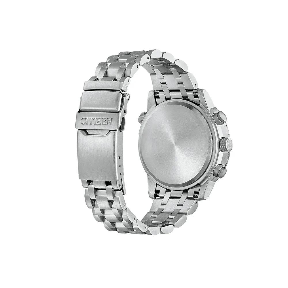 Citizen Eco-Drive Promaster CB5860-86E analog herrklocka med svart urtavla och armband i rostfritt stål