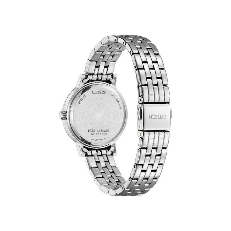 Citizen Dress EL3100-55X analog damklocka med grön urtavla och armband i rostfritt stål