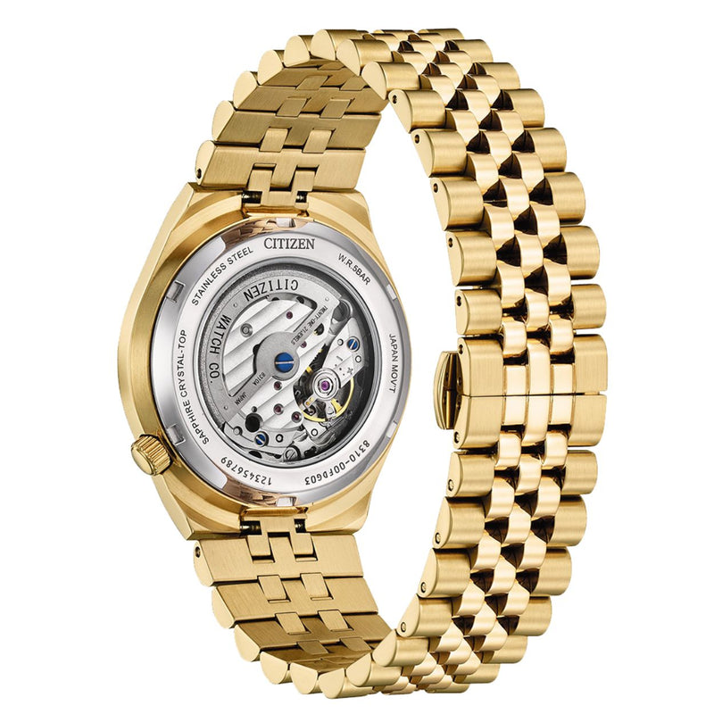 Citizen Tsuyosa 60 Automatic NK0023-57L analog herrklocka med blå urtavla och armband i rostfritt stål