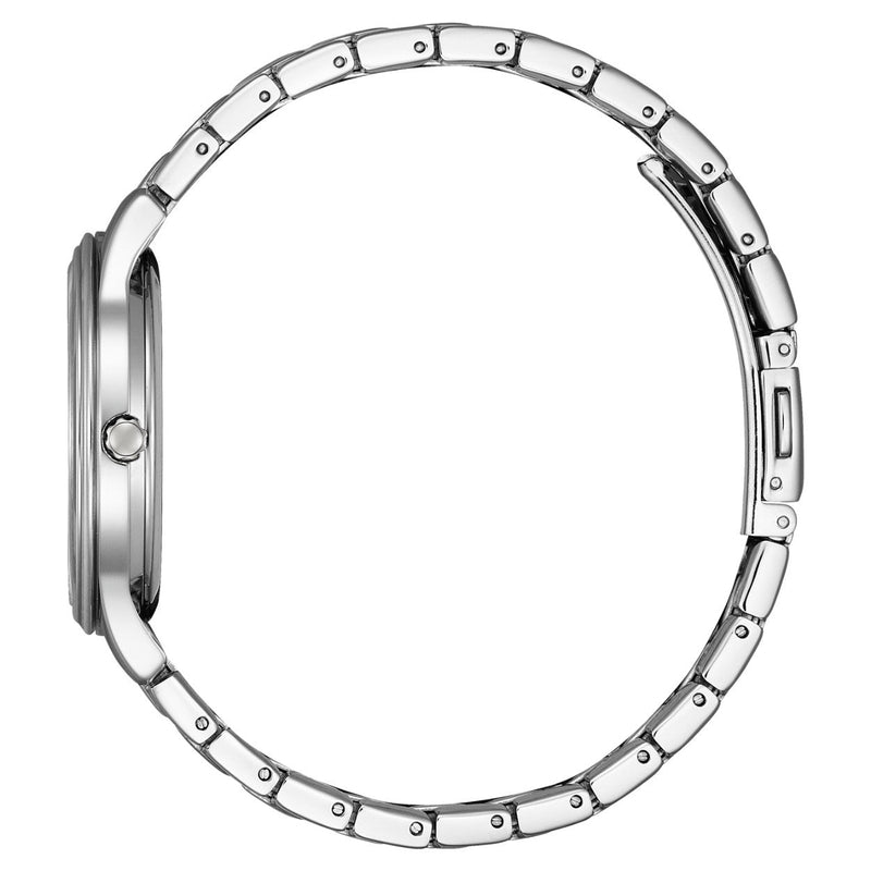 Citizen Elegance Eco-Drive EM0411-71X analog damklocka med rosa urtavla och armband i rostfritt stål