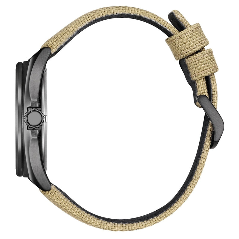Citizen Military AW1575-08E analog herrklocka med svart urtavla och armband i nylon