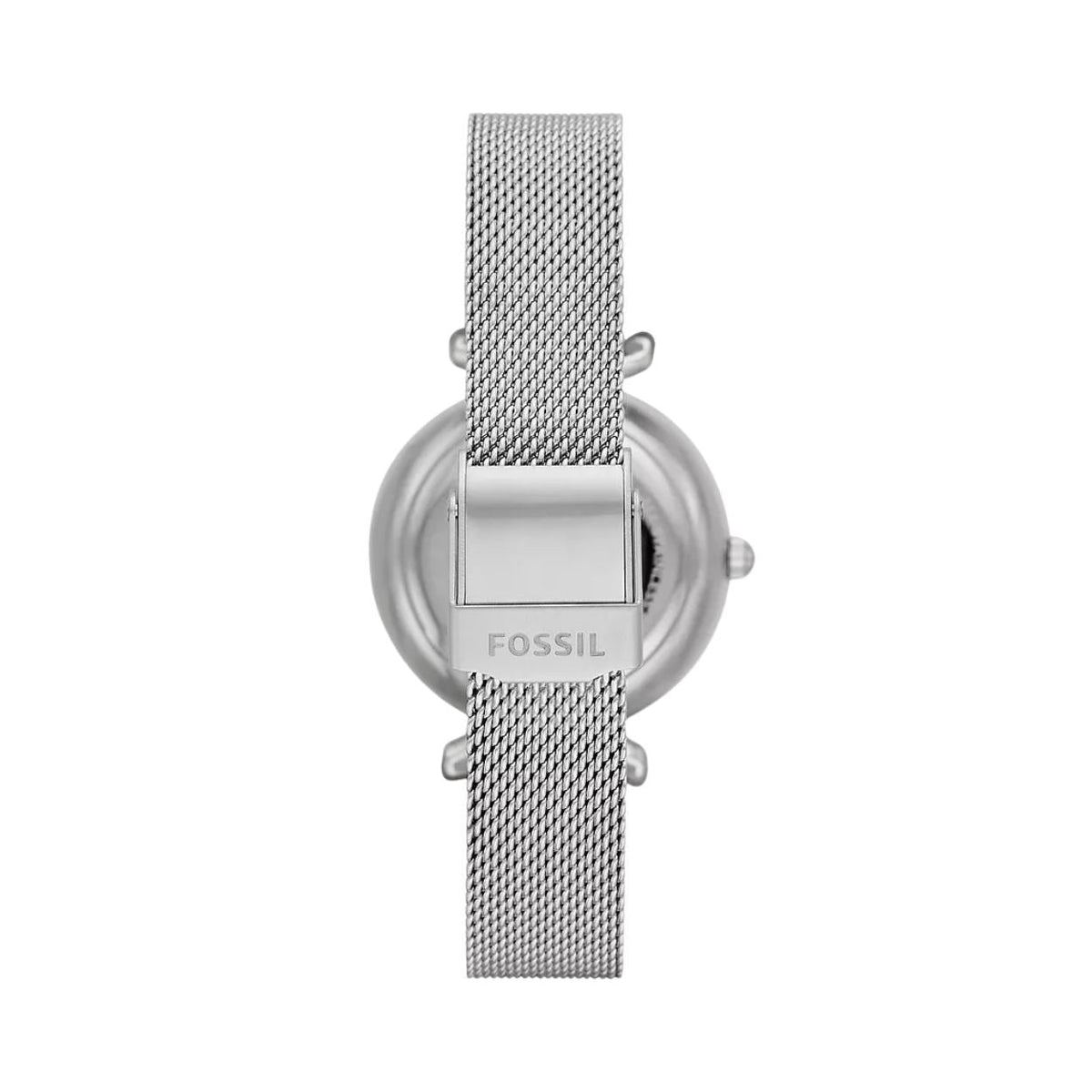 Fossil Carlie Mini ME3189 analog damklocka med vit urtavla och armband i rostfritt stål