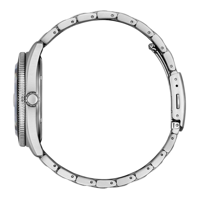 Citizen Marine Eco-Drive AW1760-81E analog herrklocka med svart urtavla och armband i rostfritt stål