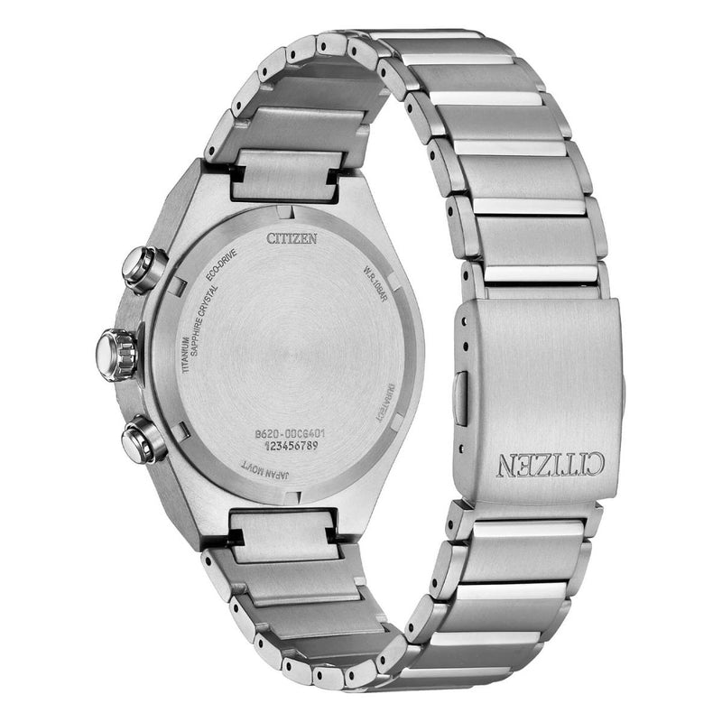 Citizen Super Titanium Zenshin Senkei CA4690-51A analog herrklocka med vit urtavla och armband i titan