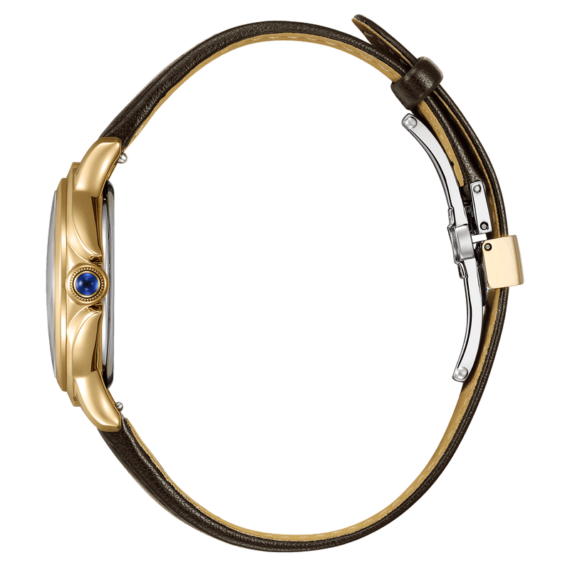 Citizen Ceci EM1163-09X analog damklocka med brun urtavla och armband i läder