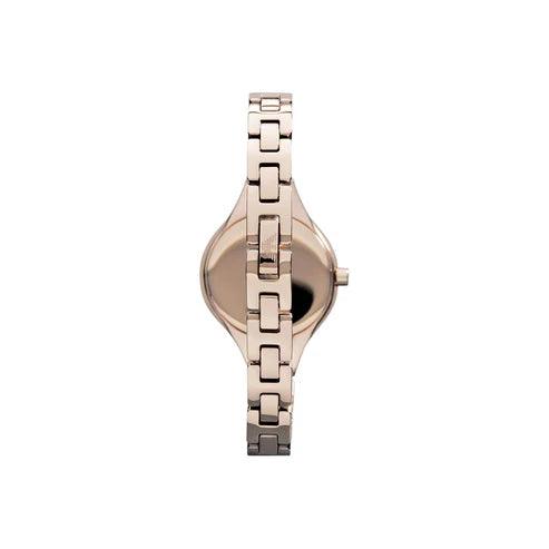 Emporio Armani AR7329 analog damklocka med vit urtavla och armband i rostfritt stål
