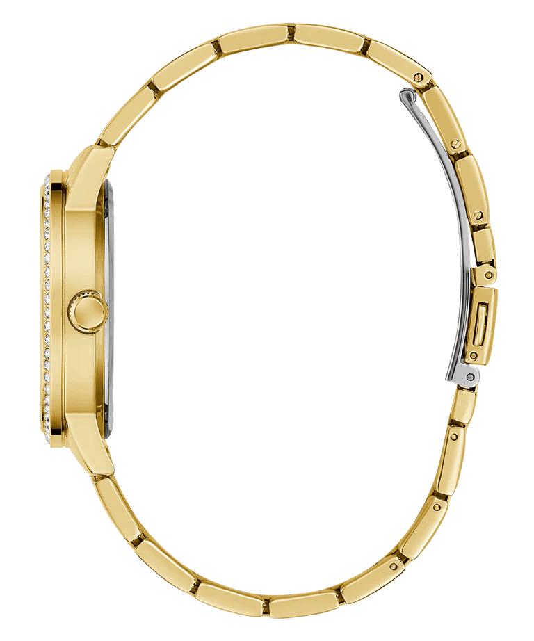 Guess Tone Guld Damklocka GW0747L2 analog damklocka med guld urtavla och armband i rostfritt stål