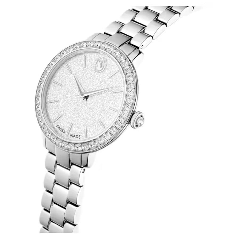 Swarovski Matrix 3-link 5706182 analog damklocka med silver urtavla och armband i rostfritt stål