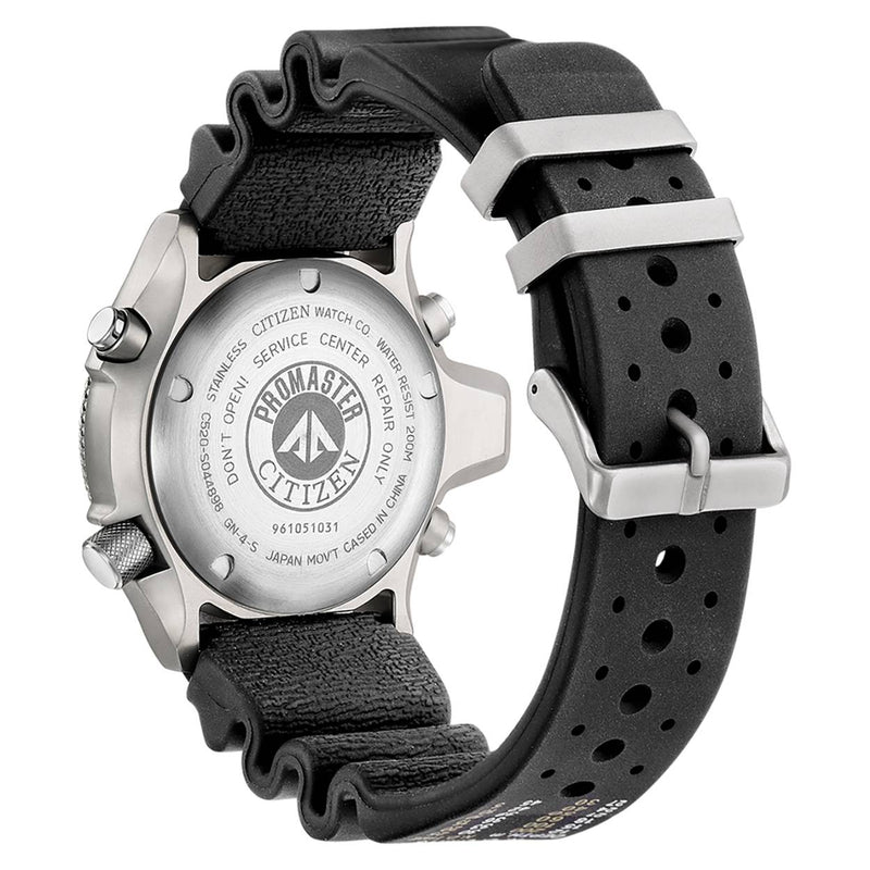 Citizen Promaster JP2000-08E analog herrklocka med svart urtavla och armband i silikon