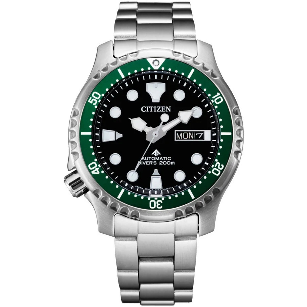 Citizen Promaster Automatik NY0084-89EE analog herrklocka med svart urtavla och armband i rostfritt stål