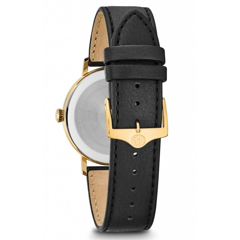 Bulova Aerojet 97B172 analog herrklocka med silver urtavla och armband i läder