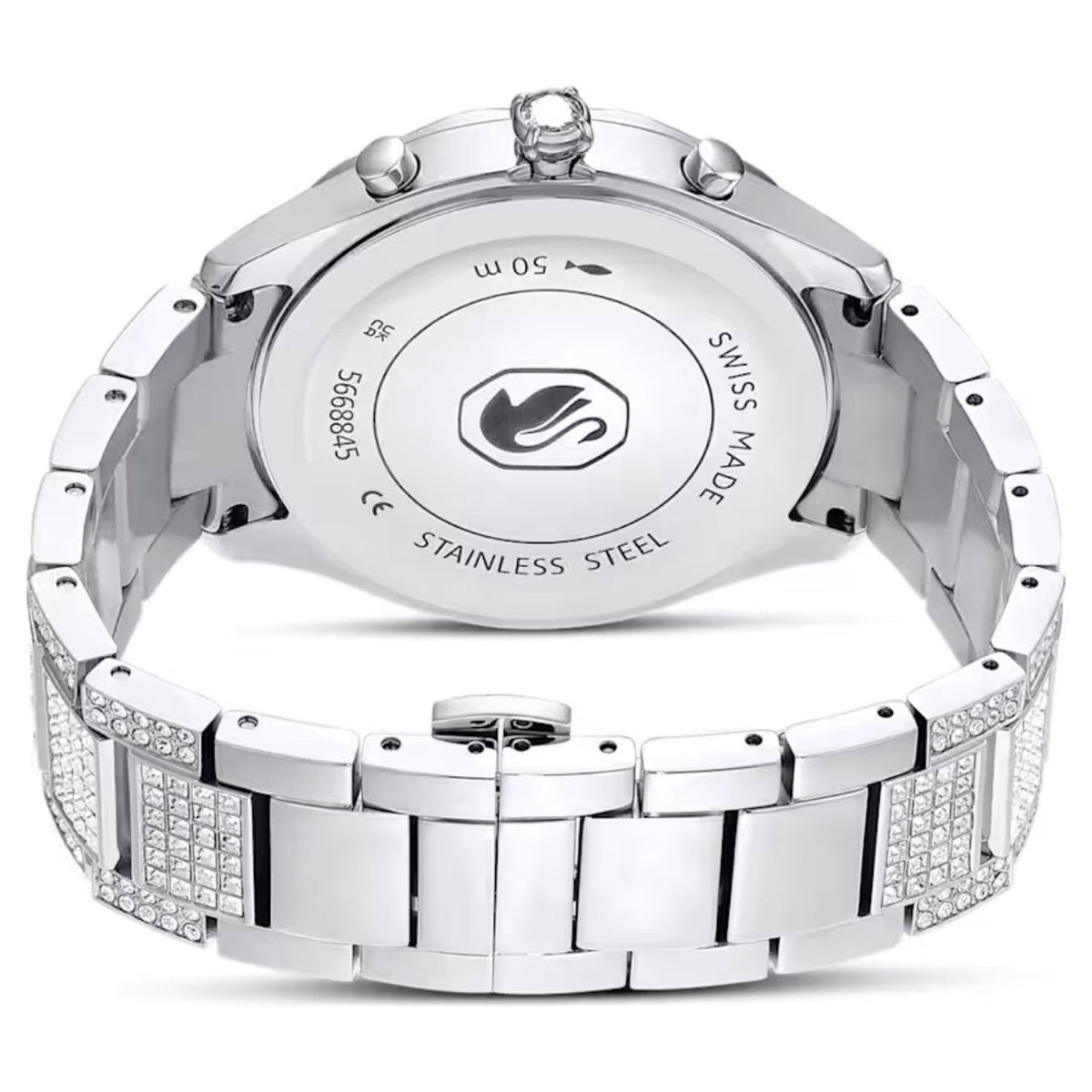 Swarovski Dextera lux 5668845 analog damklocka med silver urtavla och armband i rostfritt stål