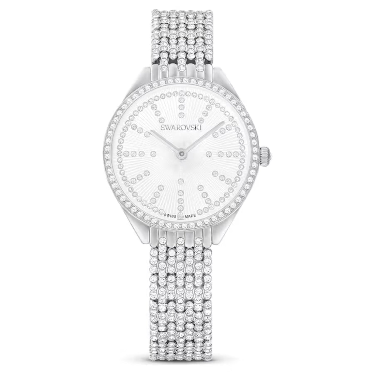 Swarovski Attract 5644062 analog damklocka med silver urtavla och armband i rostfritt stål