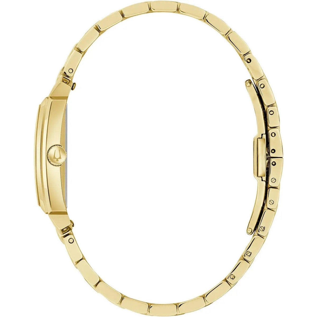 Bulova Sutton 97L186 analog damklocka med vit urtavla och armband i rostfritt stål