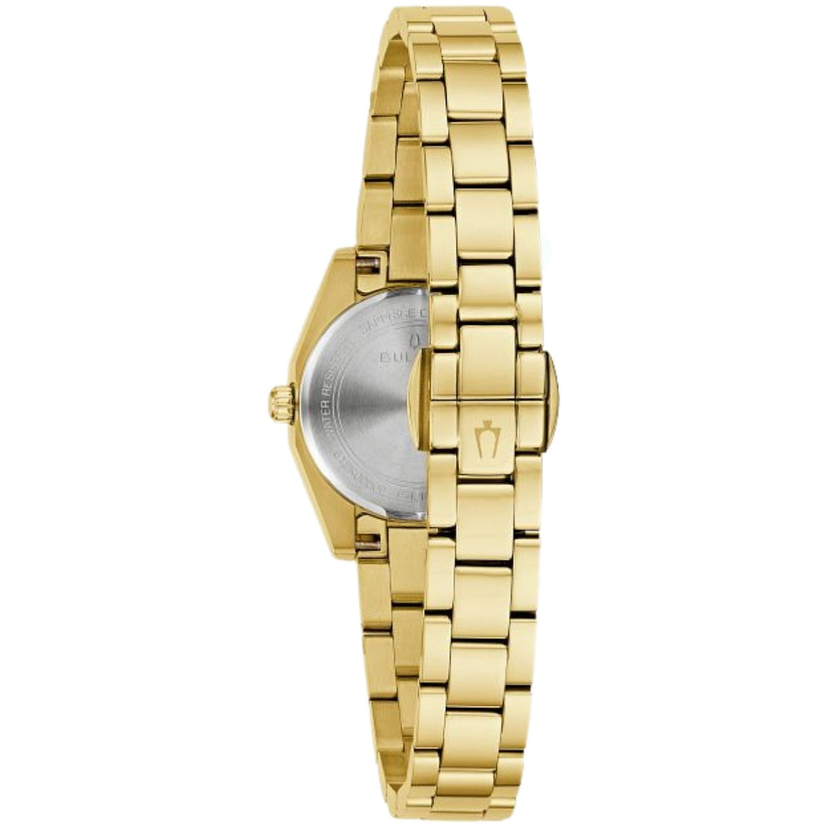 Bulova Surveyor 97L187 analog damklocka med rosa urtavla och armband i rostfritt stål