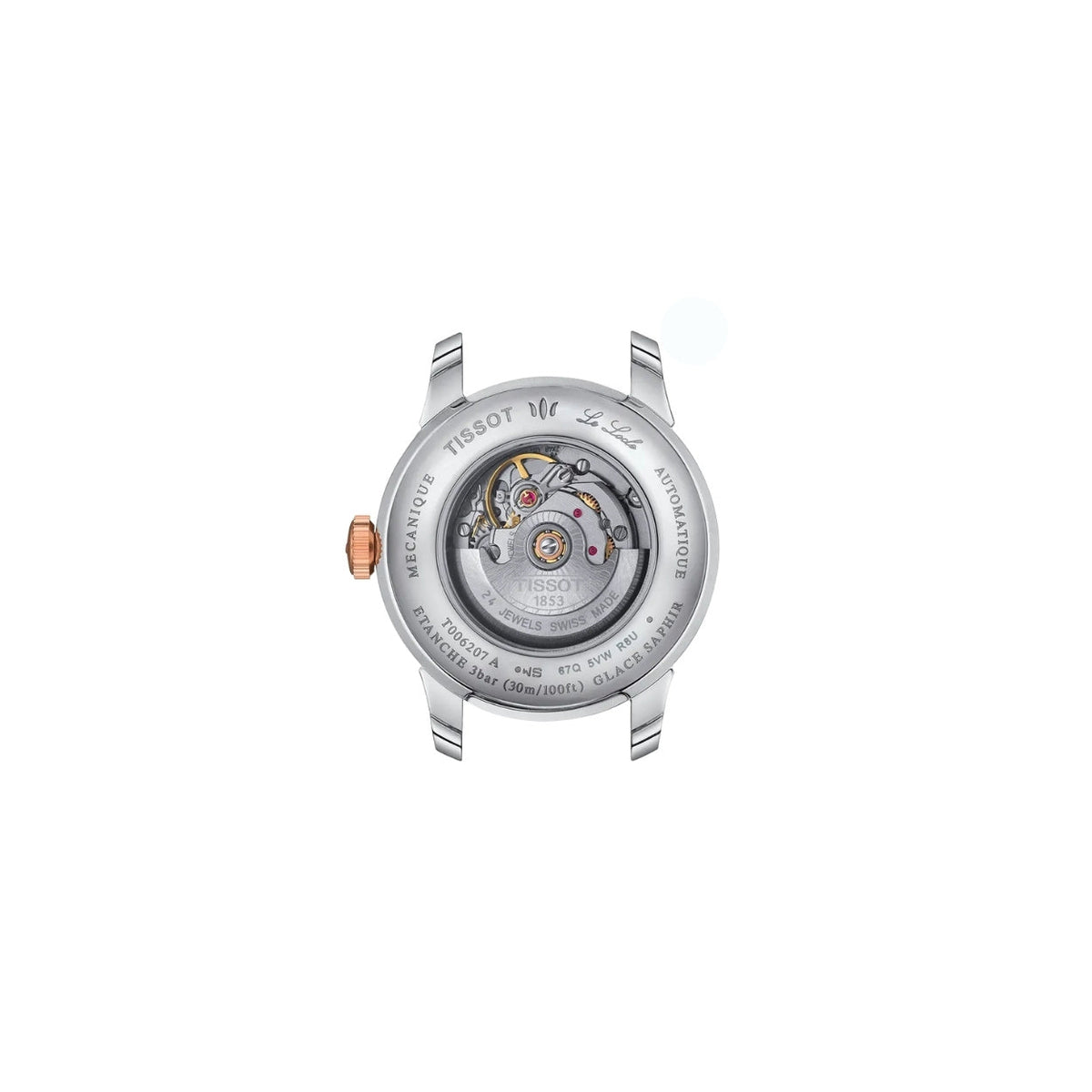 Tissot Le Locle T006.207.22.036.00 analog damklocka med silver urtavla och armband i rostfritt stål