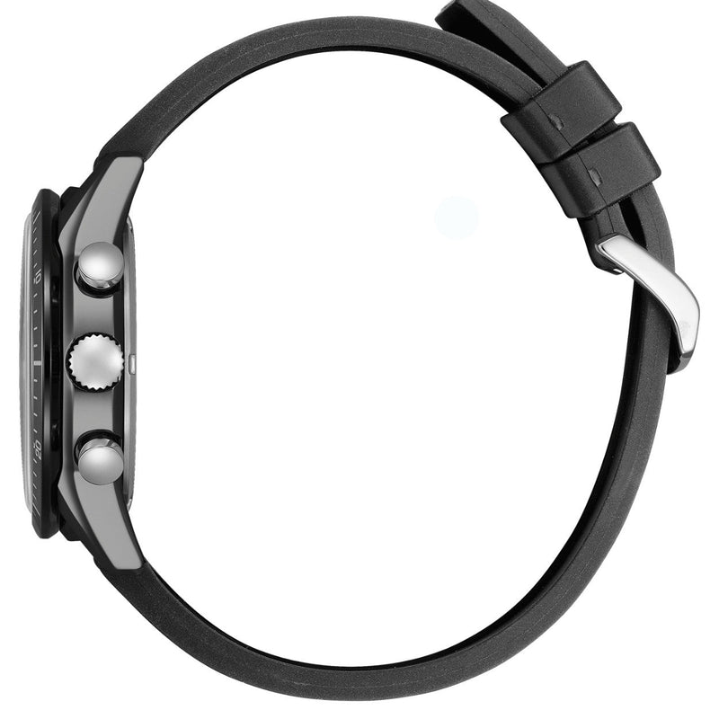 Citizen Eco-Drive Chronograph CA4625-02H analog herrklocka med svart urtavla och armband i gummi