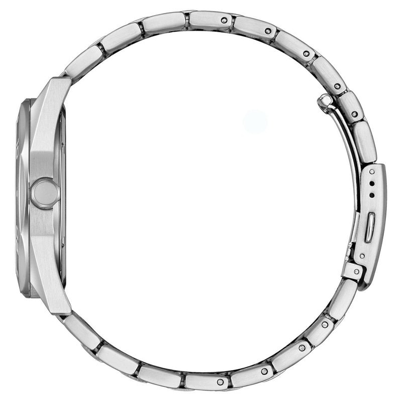 Citizen Eco-Drive BM7631-52E analog herrklocka med svart urtavla och armband i rostfritt stål