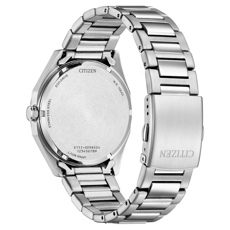 Citizen Eco-Drive BM7631-52E analog herrklocka med svart urtavla och armband i rostfritt stål