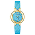 Bulova Rubaiyat 97R104 analog damklocka med blå urtavla och armband i läder