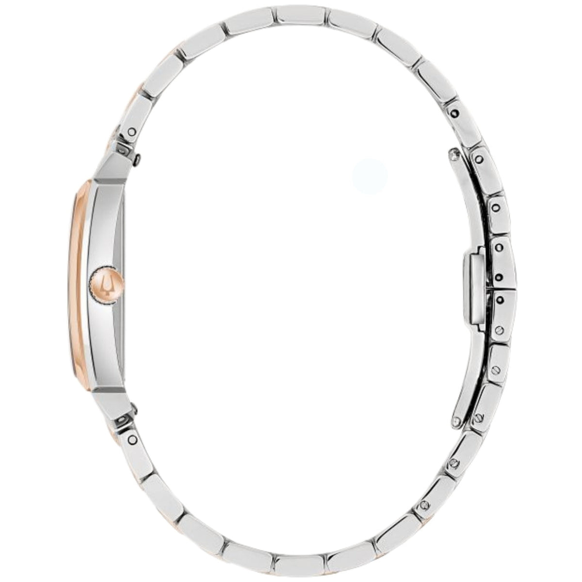 Bulova Sutton 98L328 analog damklocka med vit urtavla och armband i rostfritt stål