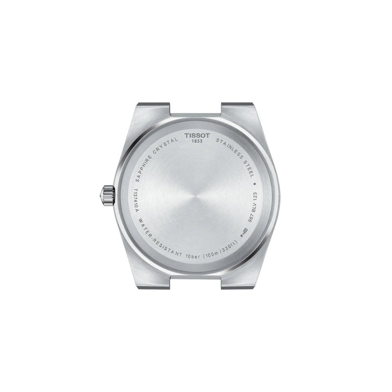 Tissot PRX T137.410.11.031.00 analog herrklocka med silver urtavla och armband i rostfritt stål