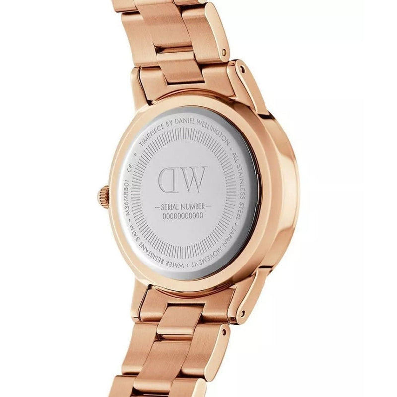 Daniel Wellington Iconic Link DW00100343 analog herrklocka med vit urtavla och armband i rostfritt stål