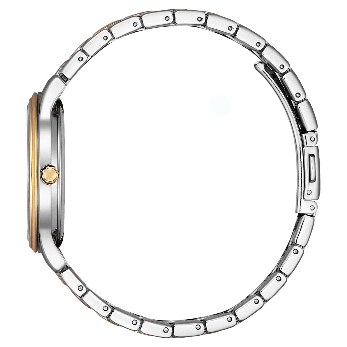 Citizen Elegance EM0416-78A analog damklocka med vit urtavla och armband i rostfritt stål