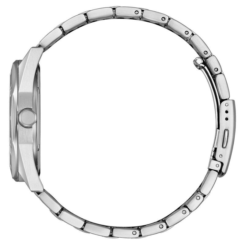 Citizen Eco-Drive Active Sport BM7631-52L analog herrklocka med blå urtavla och armband i rostfritt stål