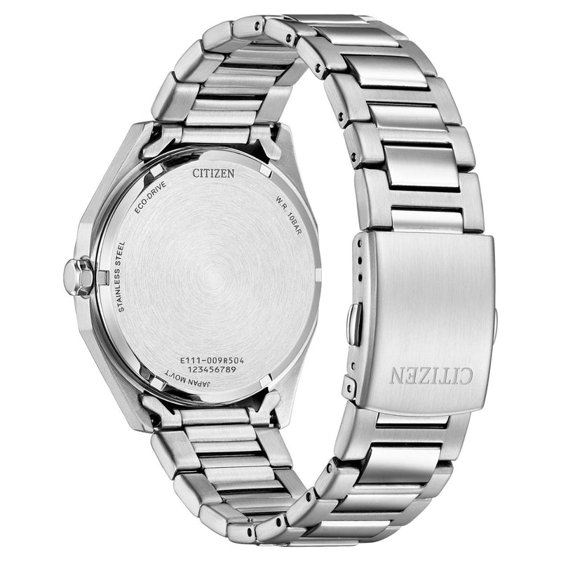 Citizen Eco-Drive Active Sport BM7631-52L analog herrklocka med blå urtavla och armband i rostfritt stål