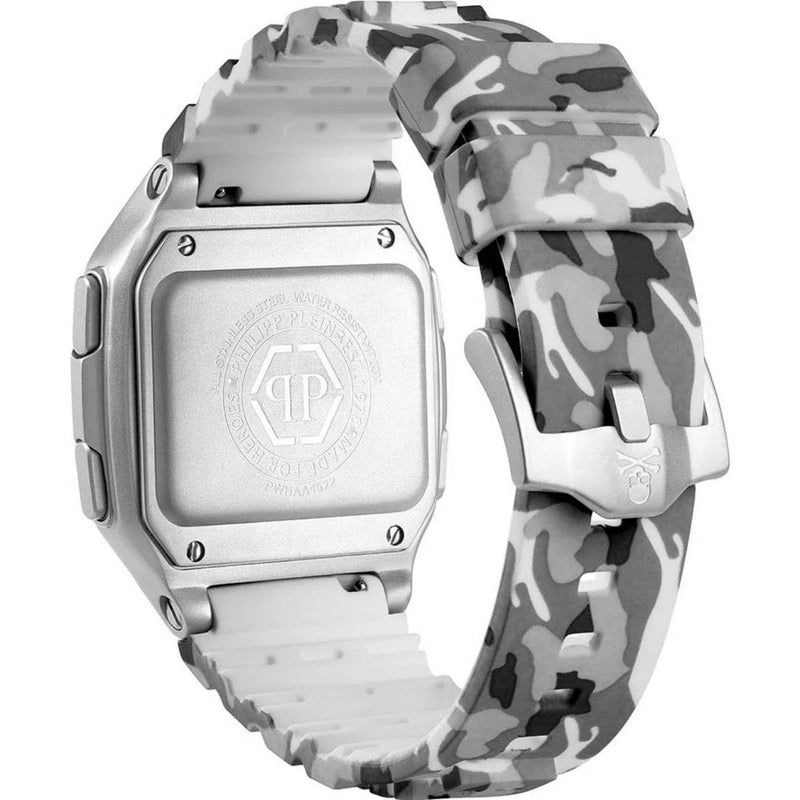 Philipp Plein Hyper Shock PWHAA1522 digital unisexklocka med svart urtavla och armband i gummi