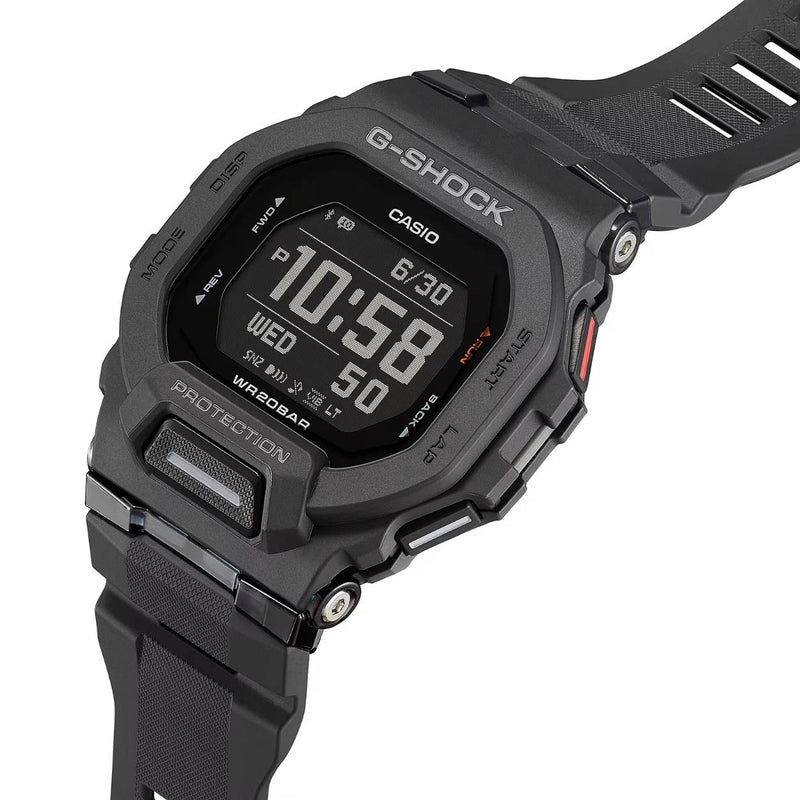 Casio G-Shock GBD-200-1ER digital herrklocka med svart urtavla och armband i resin